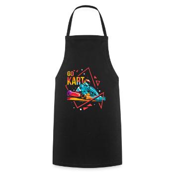 Polygone de GoKart - Tablier de cuisine - noir - Devant - AI Model Male 185 dark (185cm)