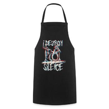 Drums drums drums - Cooking Apron - black - Front - AI Model Male 185 dark (185cm)