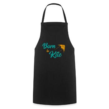 Kite surfers kitesurfing sailing windsurfing gift - Cooking Apron - black - Front - AI Model Male 185 dark (185cm)