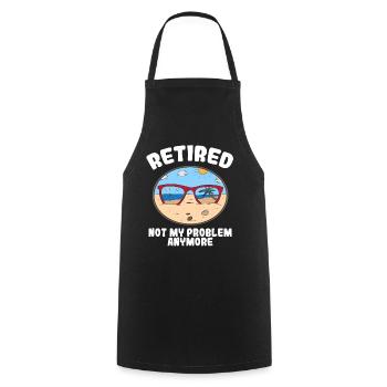 Pension Ruhestand Rente Rentner Arbeit Geschenk - Kochschürze - Schwarz - Vorne - AI Model Male 185 dark (185cm)