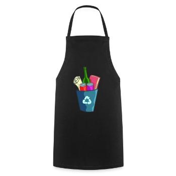 Recyclage Protection de l'environnement Cadeau Mondial Sauver l'environnement - Tablier de cuisine - noir - Devant - AI Model Male 185 dark (185cm)