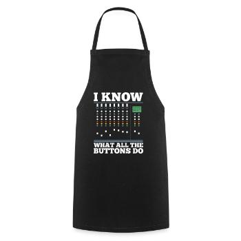 sound engineer - Cooking Apron - black - Front - AI Model Male 185 dark (185cm)