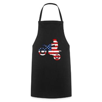 Motocross pilote Moto Usa Amérique cadeau - Tablier de cuisine - noir - Devant - AI Model Male 185 dark (185cm)
