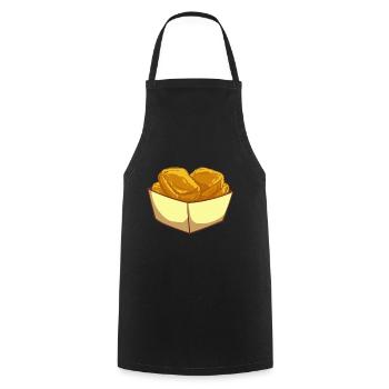 Chicken Nugget Nugget Fast Food Cadeau - Tablier de cuisine - noir - Devant - AI Model Male 185 dark (185cm)