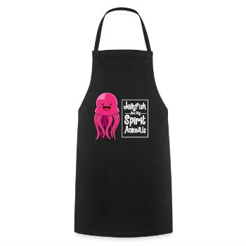 Qualle Quallen Süße Meduse Liebhaber Meer Geschenk - Kochschürze - Schwarz - Vorne - AI Model Male 185 dark (185cm)