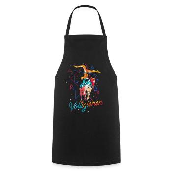 Voltigieren Pferd Geschenk - Kochschürze - Schwarz - Vorne - AI Model Male 185 dark (185cm)