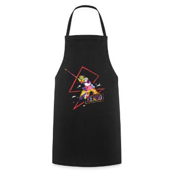 Kendo polygon gift - Cooking Apron - black - Front - AI Model Male 185 dark (185cm)