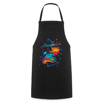 Anesthesiologist polygon gift - Cooking Apron - black - Front - AI Model Male 185 dark (185cm)