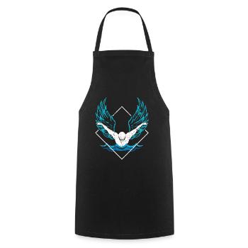 Ailes flottent cadeau cool - Tablier de cuisine - noir - Devant - AI Model Male 185 dark (185cm)