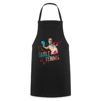 Table tennis polygon gift - Cooking Apron - black - Front - AI Model Male 185 dark (185cm)
