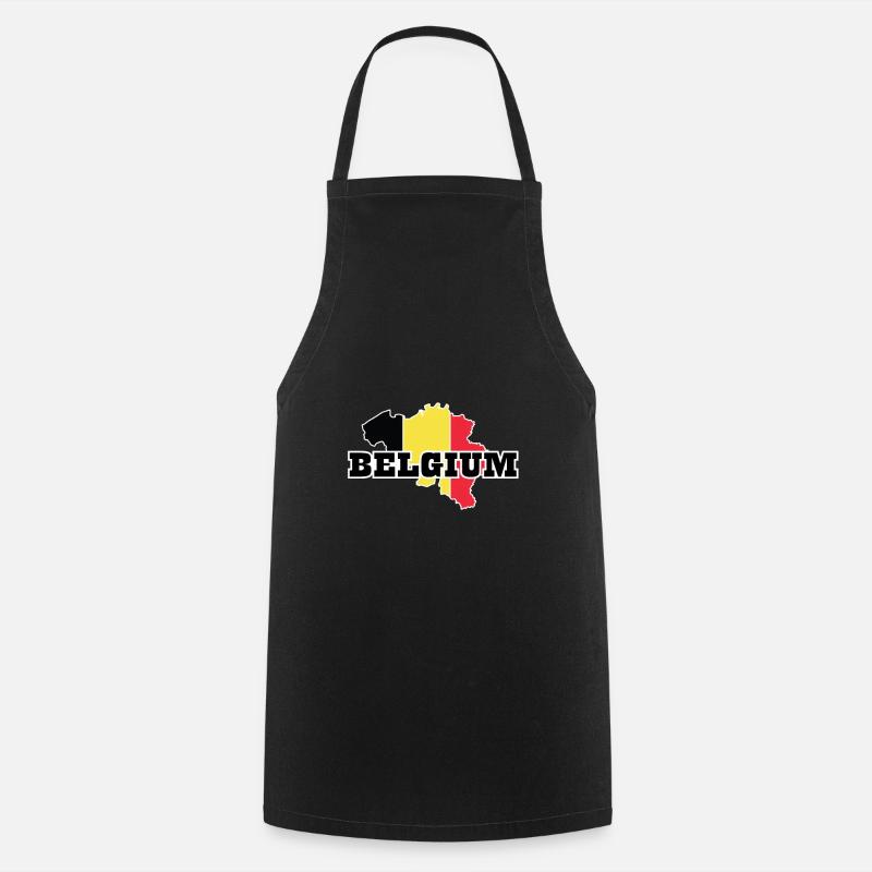 Drapeau belge - Tablier de cuisine - noir
