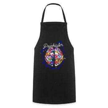 Psychiatrist polygon gift - Cooking Apron - black - Front - AI Model Male 185 dark (185cm)