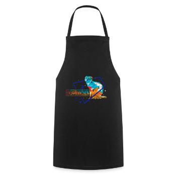 Surpère cadeau polygone - Tablier de cuisine - noir - Devant - AI Model Male 185 dark (185cm)