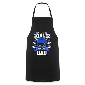 My Favorite Goalie Calls Me Dad - Kochschürze - Schwarz - Vorne - AI Model Male 185 dark (185cm)