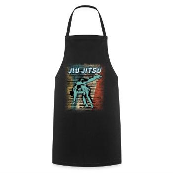 Vintage Jiu Jitsu Kampfsport - Kochschürze - Schwarz - Vorne - AI Model Male 185 dark (185cm)
