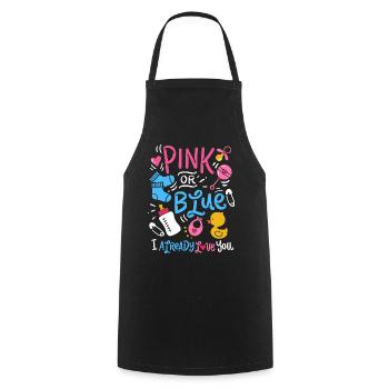 Gender Reveal - Cooking Apron - black - Front - AI Model Male 185 dark (185cm)