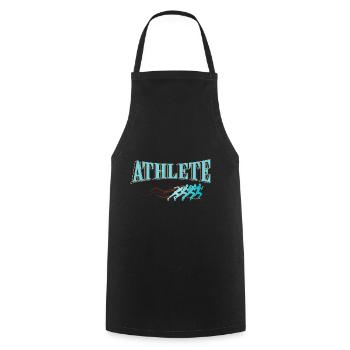 Athlète de gymnastique sport course à pied course à pied - Tablier de cuisine - noir - Devant - AI Model Male 185 dark (185cm)