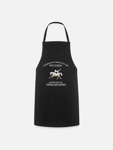 Voltigieren Shirt Reitsport Volti mit motivierende - Kochschürze - Schwarz