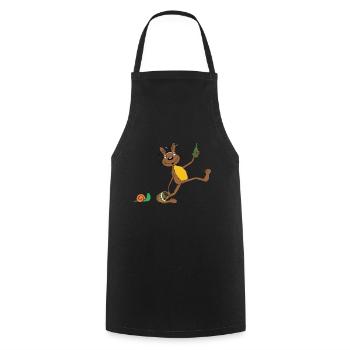 Osterhase betrunken I lustiges Oster Geschenk - Kochschürze - Schwarz - Vorne - AI Model Male 185 dark (185cm)