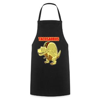 Tacosaurus TShirt Geschenk lustiger Dinosaurier-Taco fünf d - Kochschürze - Schwarz - Vorne - AI Model Male 185 dark (185cm)