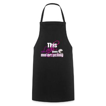 Motorcycle Motorcyclist Lady Gift - Cooking Apron - black - Front - AI Model Male 185 dark (185cm)