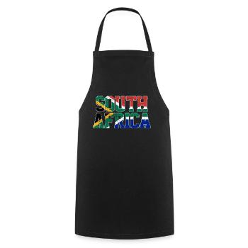 South Africa - Cooking Apron - black - Front - AI Model Male 185 dark (185cm)