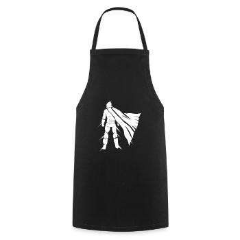 Superhero - Cooking Apron - black - Front - AI Model Male 185 dark (185cm)