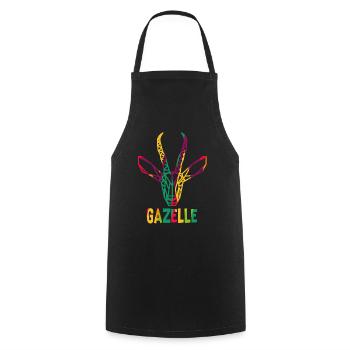 Polygone de gazelle - Tablier de cuisine - noir - Devant - AI Model Male 185 dark (185cm)