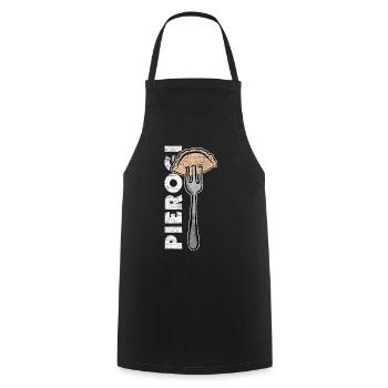 Cadeau pierogi - Tablier de cuisine - noir - Devant - AI Model Male 185 dark (185cm)