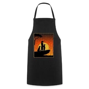 suricates - Tablier de cuisine - noir - Devant - AI Model Male 185 dark (185cm)