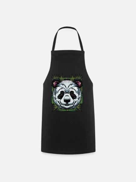 Pandabär - Kochschürze - Schwarz