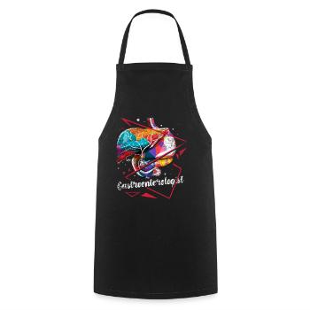 Gastroentérologue Polygone - Tablier de cuisine - noir - Devant - AI Model Male 185 dark (185cm)