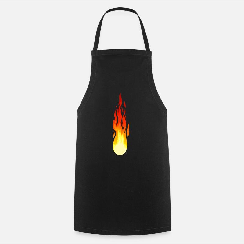 Flamme Feu Comète Inferno Feu Chaleur Ardente - Tablier de cuisine - noir