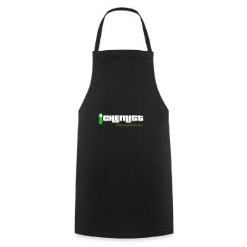 Chemist test tube - Cooking Apron - black - Front - AI Model Male 185 dark (185cm)