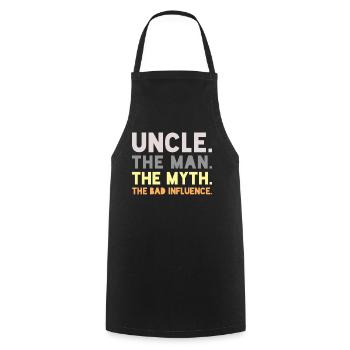 oncle - Tablier de cuisine - noir - Devant - AI Model Male 185 dark (185cm)