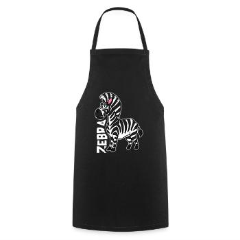 zebra - Cooking Apron - black - Front - AI Model Male 185 dark (185cm)