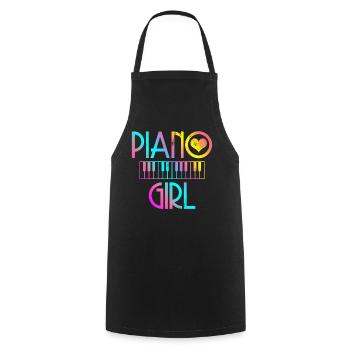 Piano - Tablier de cuisine - noir - Devant - AI Model Male 185 dark (185cm)