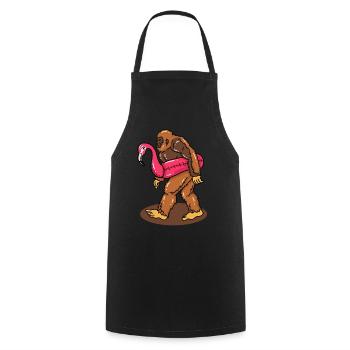 Bigfoot-Surfen - Kochschürze - Schwarz - Vorne - AI Model Male 185 dark (185cm)