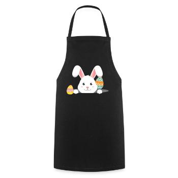 Easter with Easter eggs - Cooking Apron - black - Front - AI Model Male 185 dark (185cm)