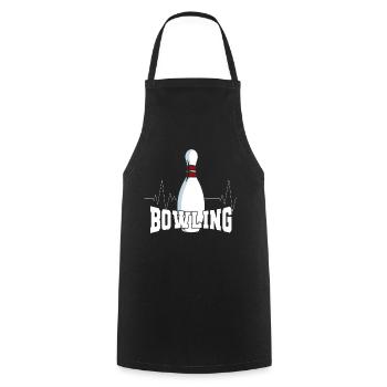 Bowling Bowling Sports Bowling - Cooking Apron - black - Front - AI Model Male 185 dark (185cm)