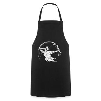 tir à l'arc - Tablier de cuisine - noir - Devant - AI Model Male 185 dark (185cm)