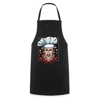 Chef Chef Chef Chefs Restaurant Cooking - Cooking Apron - black - Front - AI Model Male 185 dark (185cm)