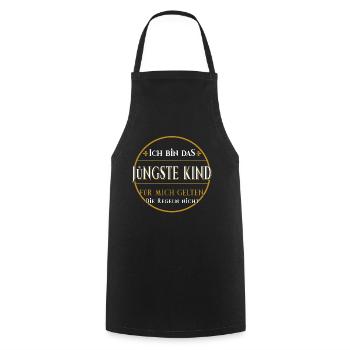 Youngest child nestlet family rules gift - Cooking Apron - black - Front - AI Model Male 185 dark (185cm)