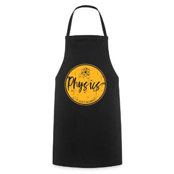 physics - Cooking Apron - black - Front - AI Model Male 185 dark (185cm)