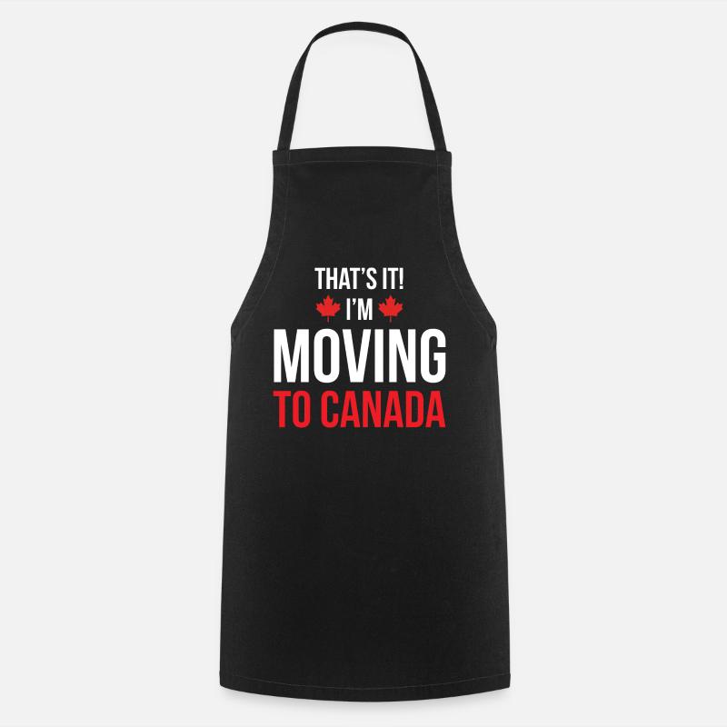 Moving to Canada - Cooking Apron - black