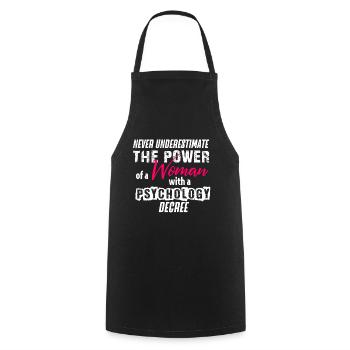 Psychologue psychologie femme - Tablier de cuisine - noir - Devant - AI Model Male 185 dark (185cm)