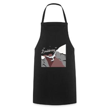 Bouldern - Kochschürze - Schwarz - Vorne - AI Model Male 185 dark (185cm)