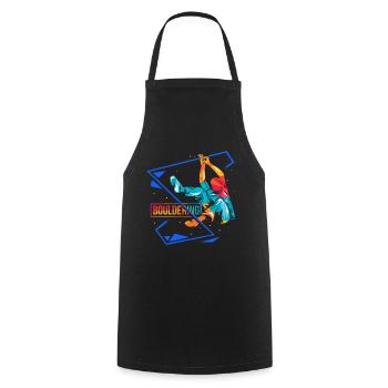 bouldering - Cooking Apron - black - Front - AI Model Male 185 dark (185cm)