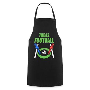 table football - Cooking Apron - black - Front - AI Model Male 185 dark (185cm)