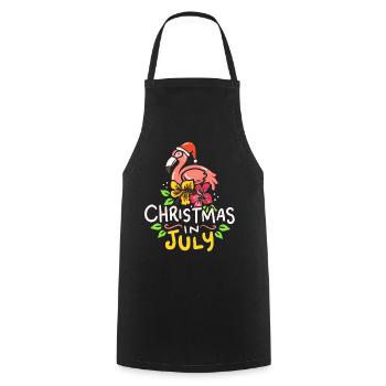 Noël en juillet - Tablier de cuisine - noir - Devant - AI Model Male 185 dark (185cm)